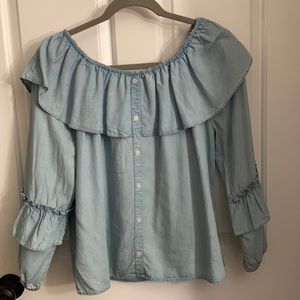 🧚🏻‍♂️Sanctuary Beautiful Raffled Top 🧚🏻‍♂️